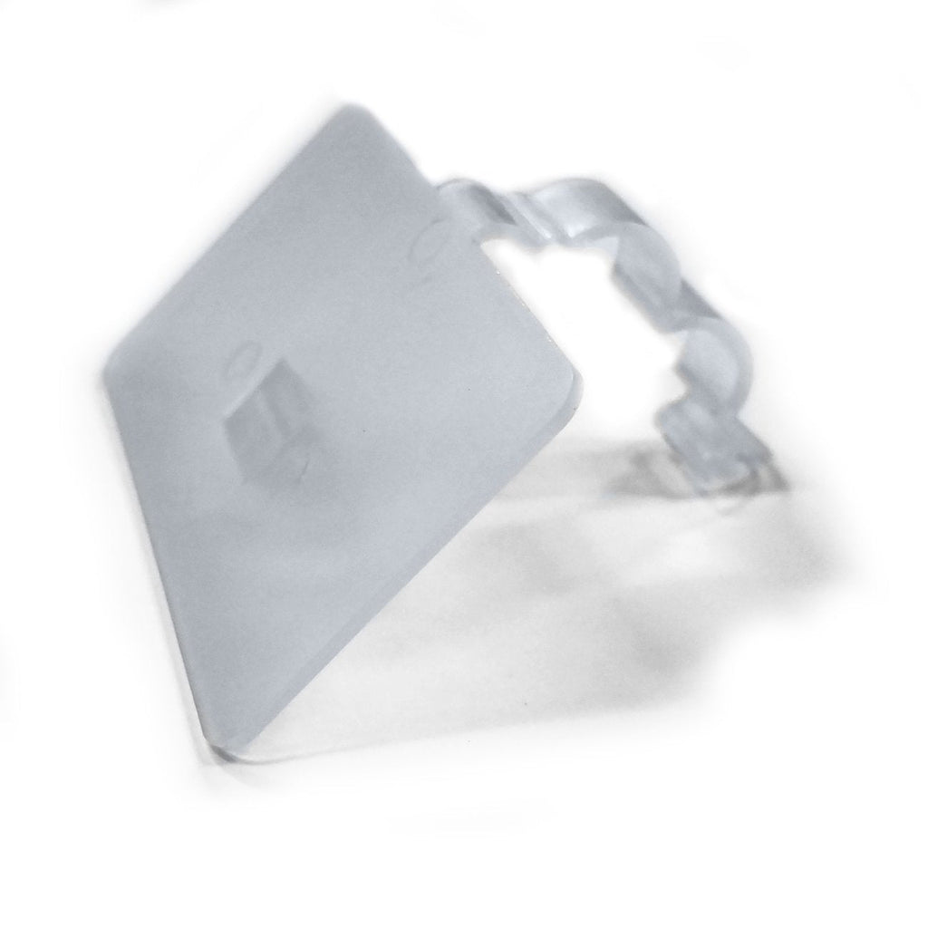 2.25" L x 1.25" H Plastic Cooler/Refrigerator UPC Label Holder Clip Organizer for Double Wire Fridge Shelf - 50 Pack 2.25" x 1.25"