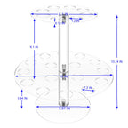 2-Tier Acrylic Ice Cream Cone Holder 24-Hole Waffle Stand