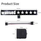 Light Up Decal Wanted Stars Led Stickers 4 Light Mode Glow Panels for Car Auto Window EL Panel Light Decoration