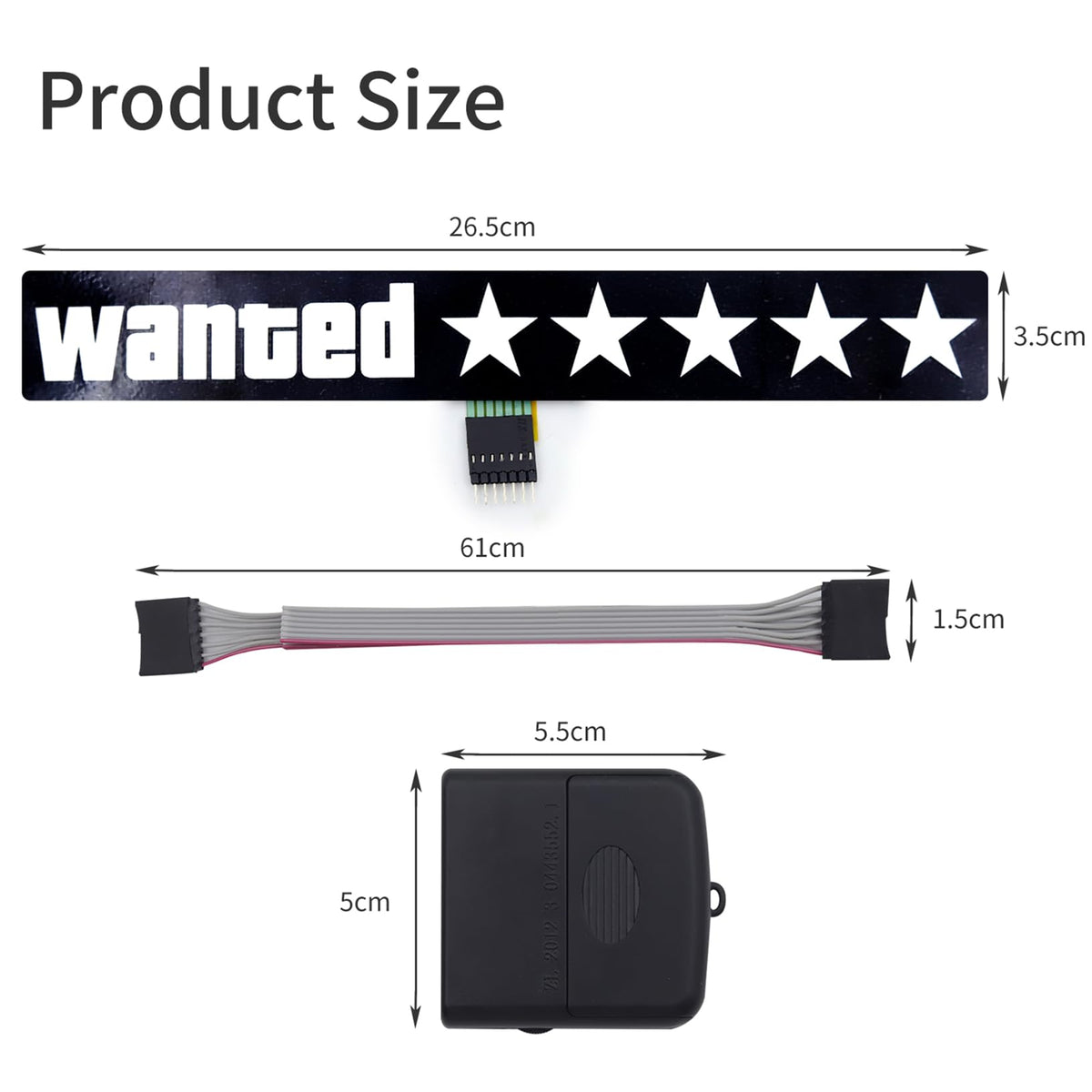 Light Up Decal Wanted Stars Led Stickers 4 Light Mode Glow Panels for Car Auto Window EL Panel Light Decoration