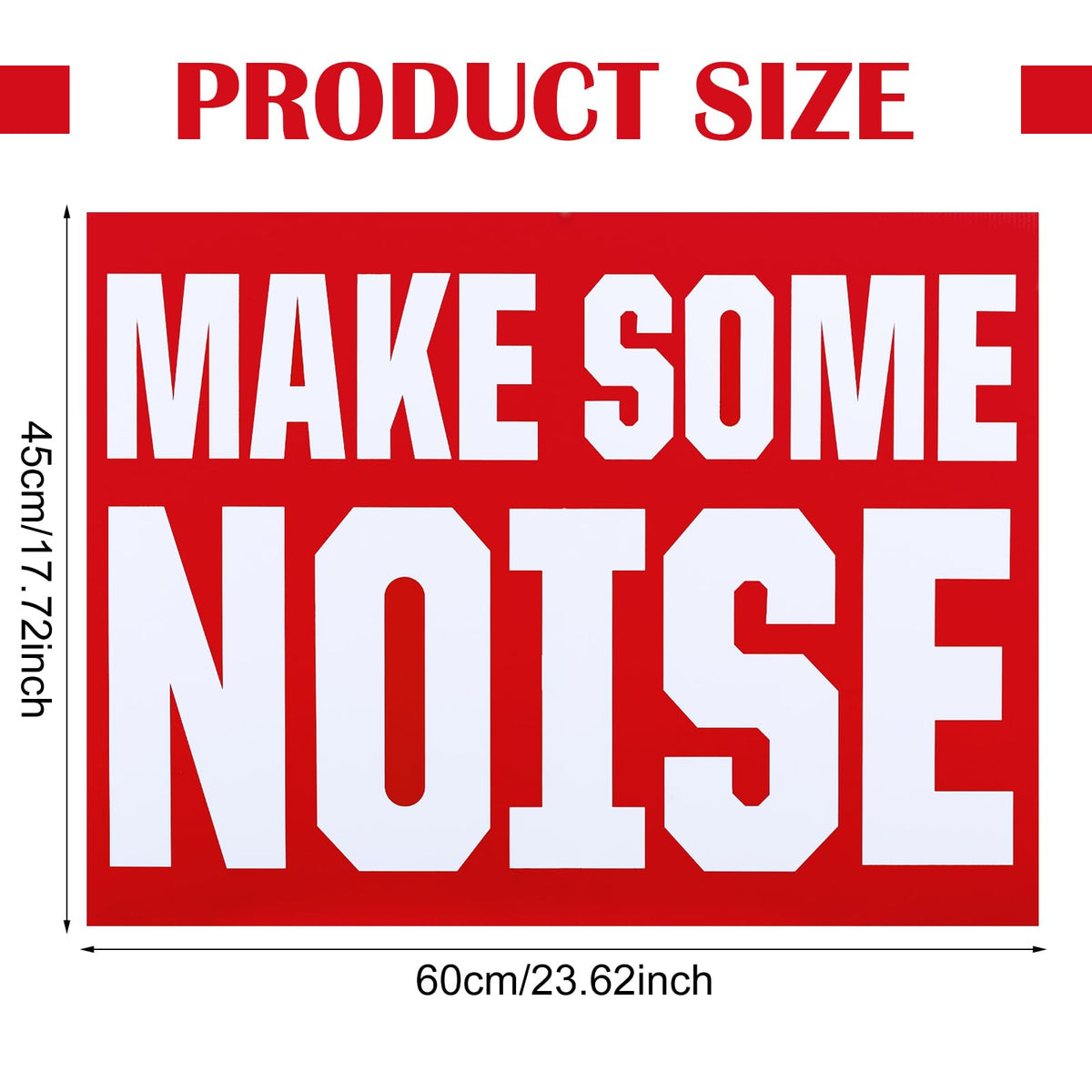 GlikCeil Extra Large Cheer Signs for Competition 18 x 24 Inch,Red Red