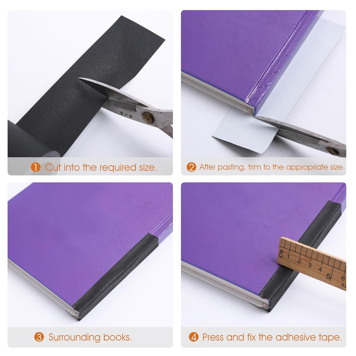 2Inch Wide Self-Adhesive Matte Book Binding Tape - 33 FT Black Cloth Tape | for Repairing/Reinforcing/Protecting Old & Antique Books, Cable Management & Packaging (White White) White White