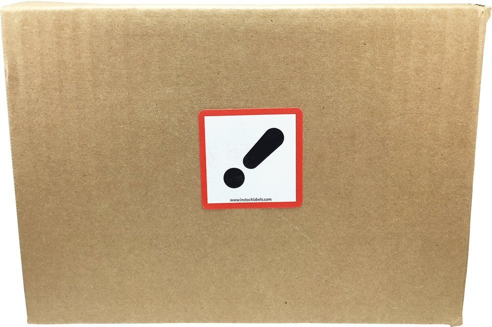 GHS Pictogram Labels Exclamation Mark 2 x 2 Inch Square 500 Adhesive Stickers