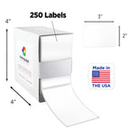 Two packs of ChromaLabel 2x3 inch all-purpose white permanent color code rectangle labels with 100 stickers each.