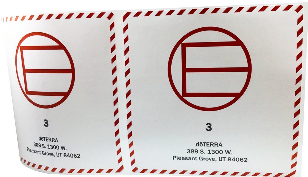 Dangerous Goods in Excepted Quantities Labels 4.125 Inch Square 500 Total Adhesive Stickers