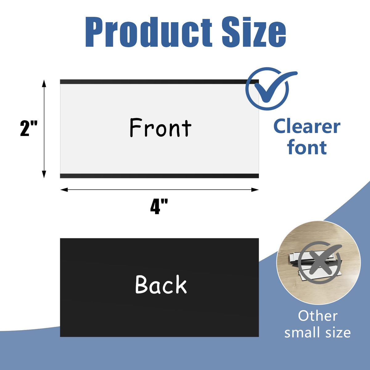 TOTiyea C Channel Magnetic Label Holders 2" x 4" 10 Pack with Paper Inserts
