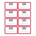 500 Pcs Legal Exhibit Label Stickers - 0.875 x 1.5 Inch STATE'S Exhibit Tabs for Court, Office & Legal Document Classification (Pack of 2) 0.875 x 1.5 inches (Pack of 2)