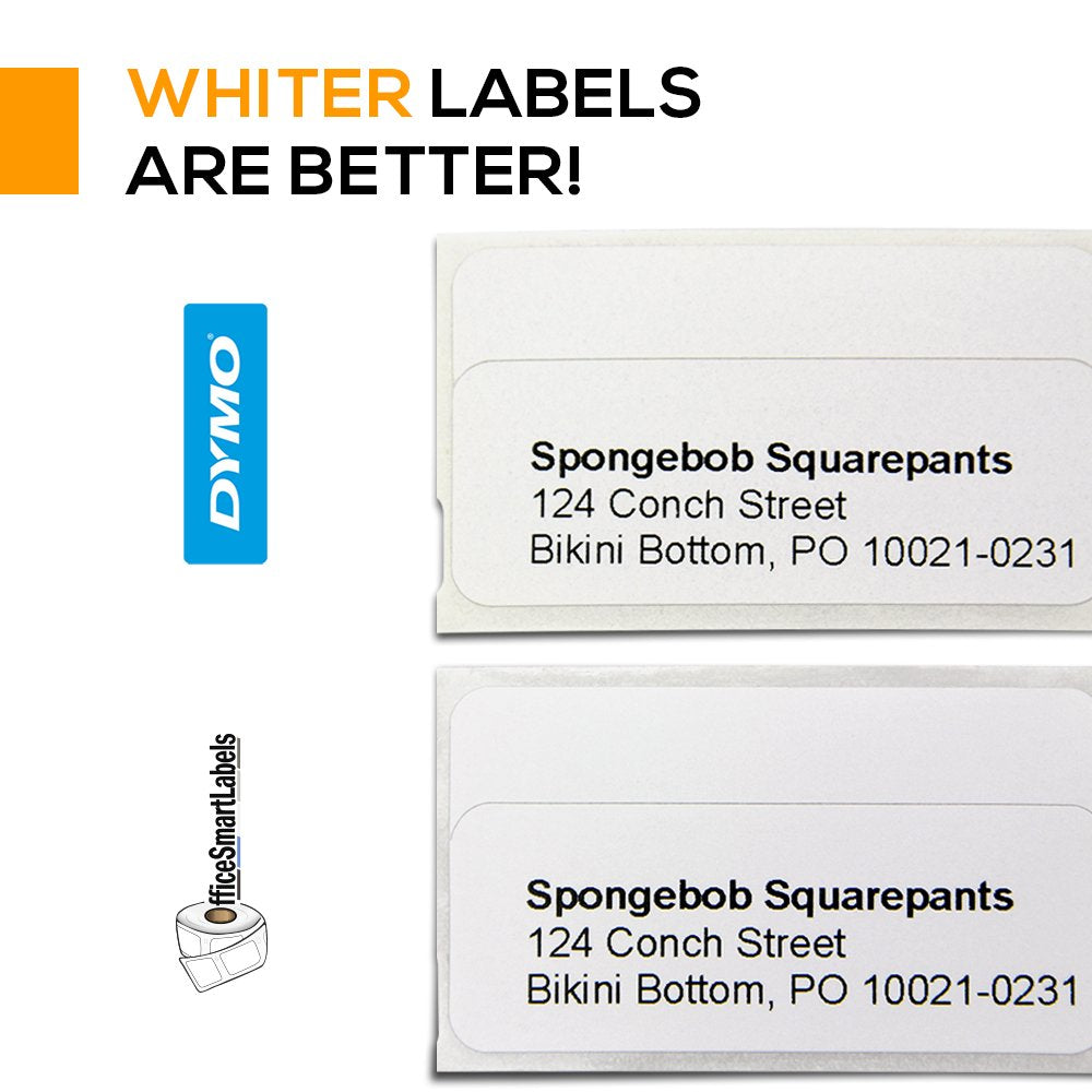 OfficeSmartLabels 3/4 x 2 inch Multipurpose/Return Blank Address Labels, Compatible with 30330 (2 Rolls / 500 Labels Per Roll)