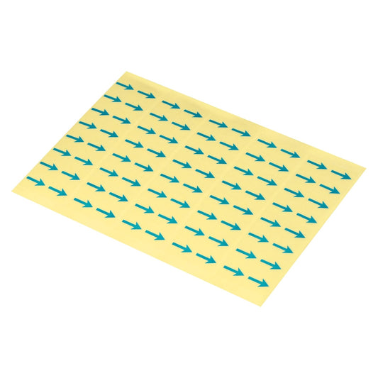 PATIKIL Small Arrow Stickers 0.5x0.4, 10 Sheet PET Self Adhesive Product Inspection Defects Indicator for Industrial Work, Blue