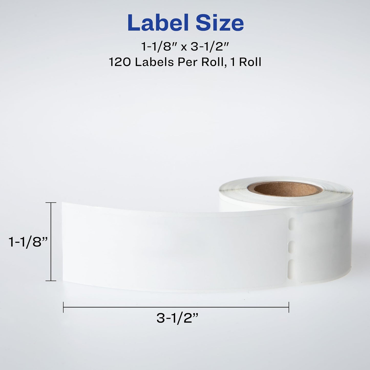 Avery Direct Thermal Address Labels, 1-1/8" x 3-1/2", Clear, Comparable to DYMO 30254, 1 Roll of Labels, 120 Printable Labels Total (4151)