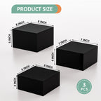 Acrylic Dessert Stand,Buffet Risers, Food Risers, Multi-Purpose Cake Stand for Parties, Weddings, Birthdays, Catering, Jewelry, and Collectibles Acrylic Cube Boxes Display(Black, 6"x7"x8") Black 6''x7''x8''