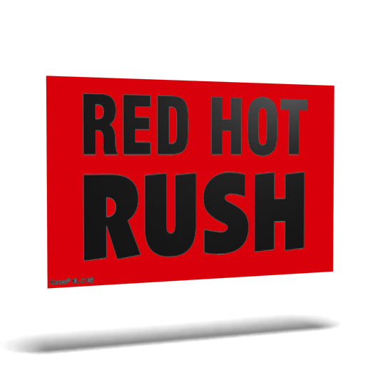 Kenco 3" X 5" Red Hot Rush Fluorescent Shipping Label Stickers for Shipping and Packing - 500 Adhesive Labels Per Roll 1 PACK