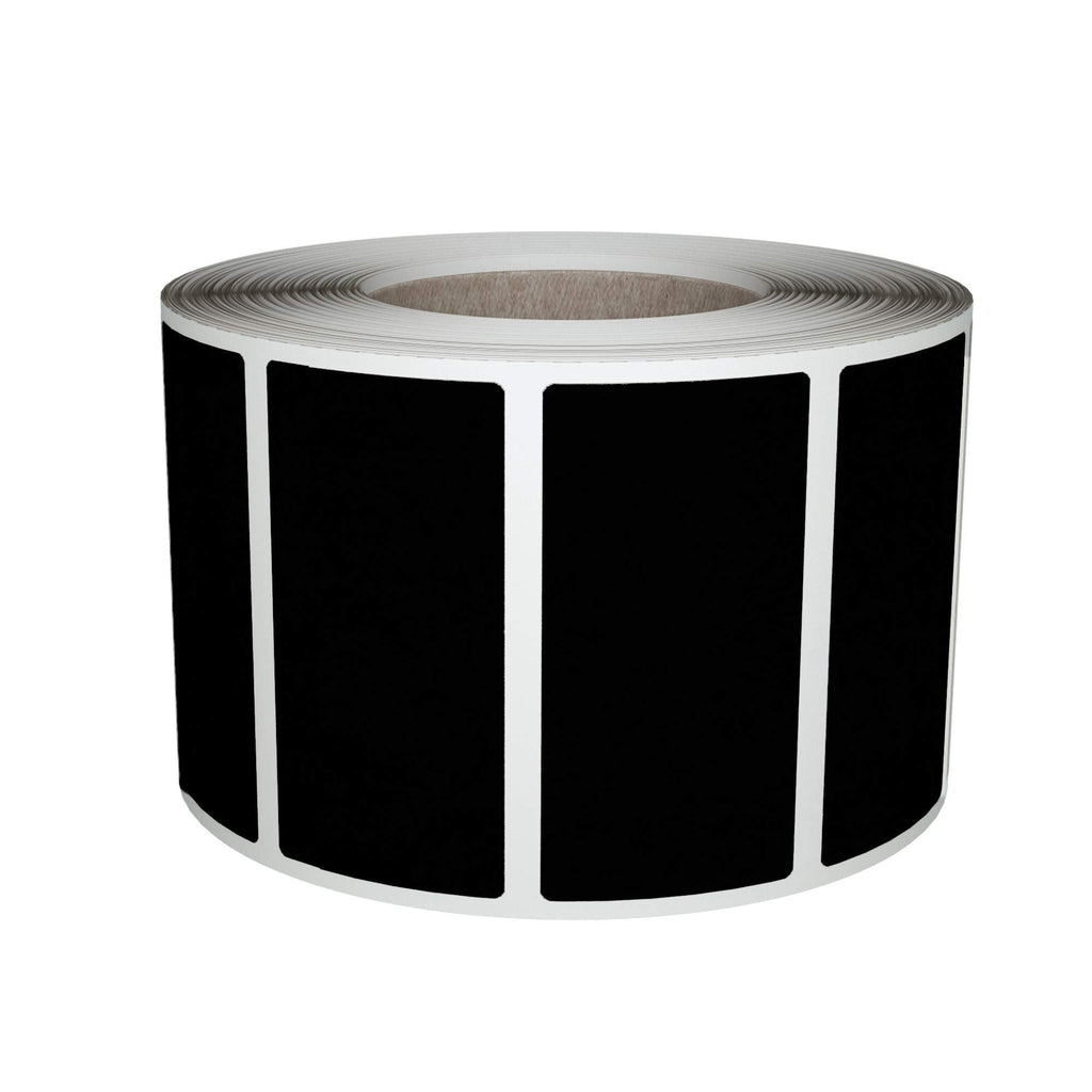Royal Green Black Rectangular Label Rolls, 2 Sizes, 1.57 x 1 and 3x1 inch. 2 Rolls Total Decorative Stickers for All-Purpose Use - 750 Pack