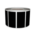 Royal Green Black Rectangular Label Rolls, 2 Sizes, 1.57 x 1 and 3x1 inch. 2 Rolls Total Decorative Stickers for All-Purpose Use - 750 Pack