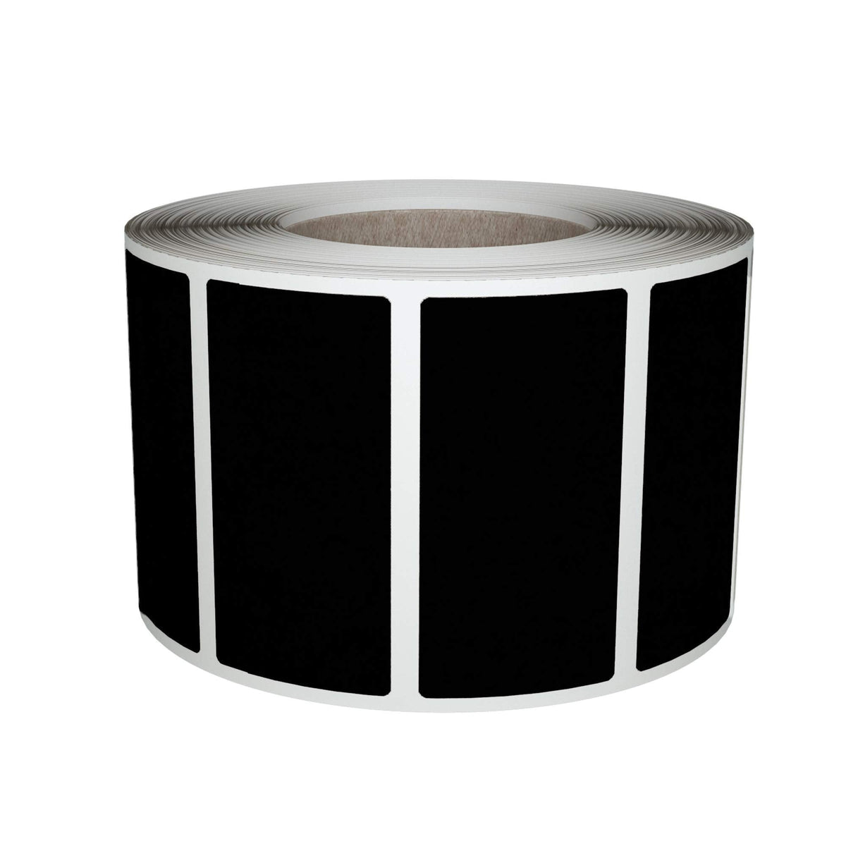 Royal Green Black Rectangular Label Rolls, 2 Sizes, 1.57 x 1 and 3x1 inch. 2 Rolls Total Decorative Stickers for All-Purpose Use - 750 Pack