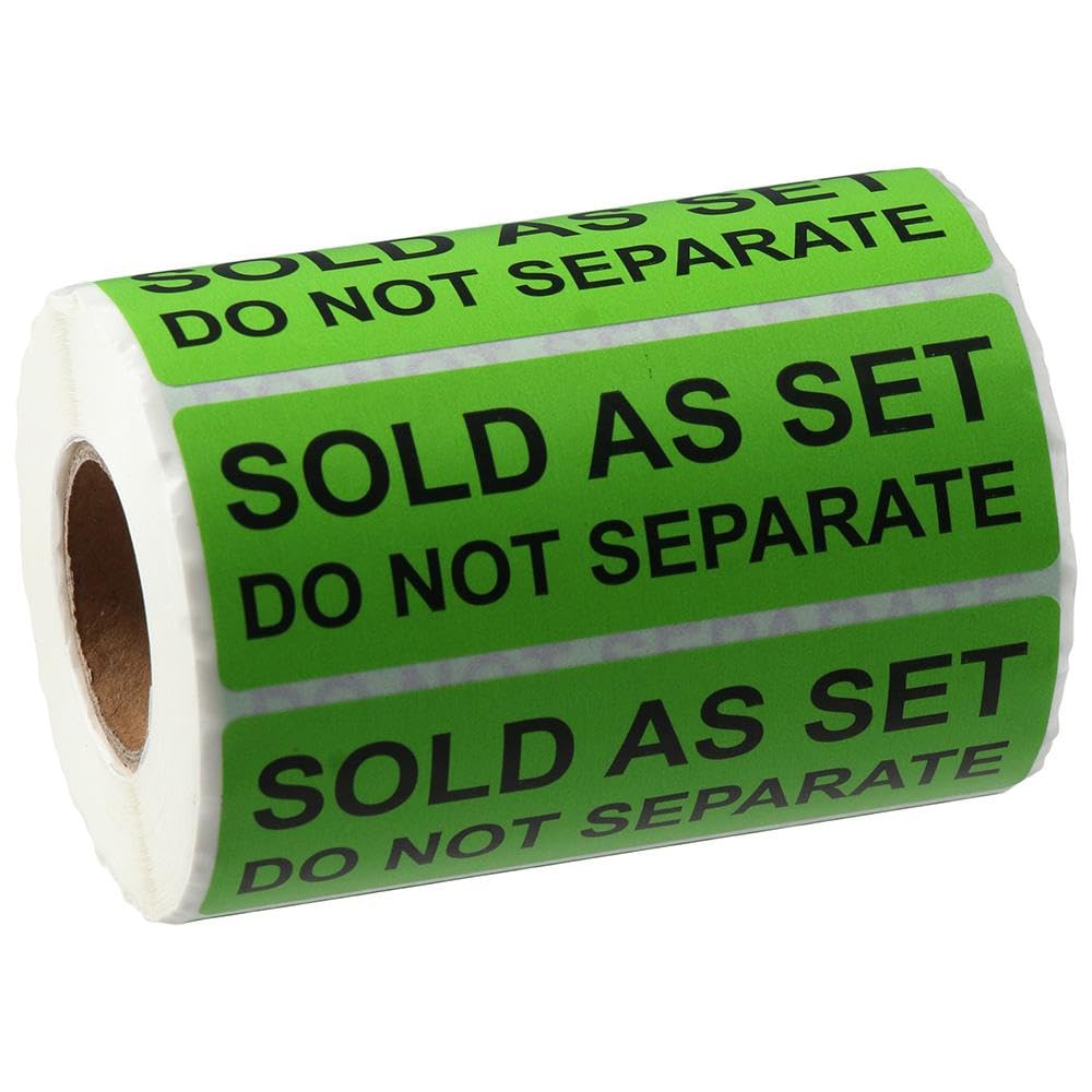 dohobby 2 Rolls/1000PCS Sold as a Set Do Not Separate Packing Labels, Fluorescent Green Packing Labels Stickers for Shipping Bundle Sets