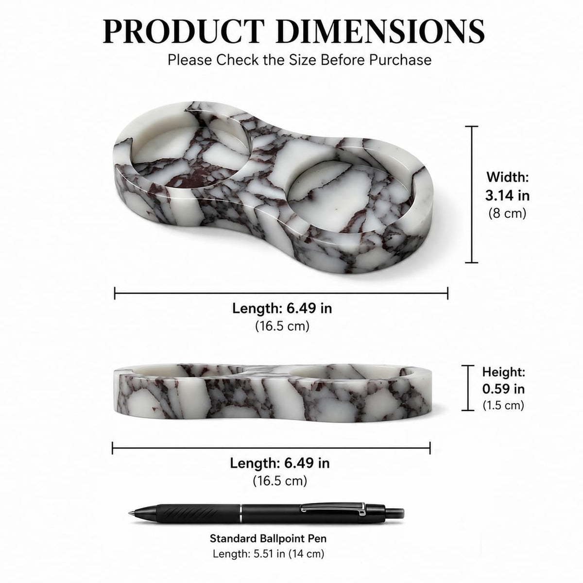 Marble Espresso Tamper and Distributor Holder, 2 Slots