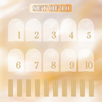 Frosted Arch Table Numbers 1-10 with Stands, Gold 3D Wedding Table Numbers Table Numbers 1-10, 5.5" X 7"