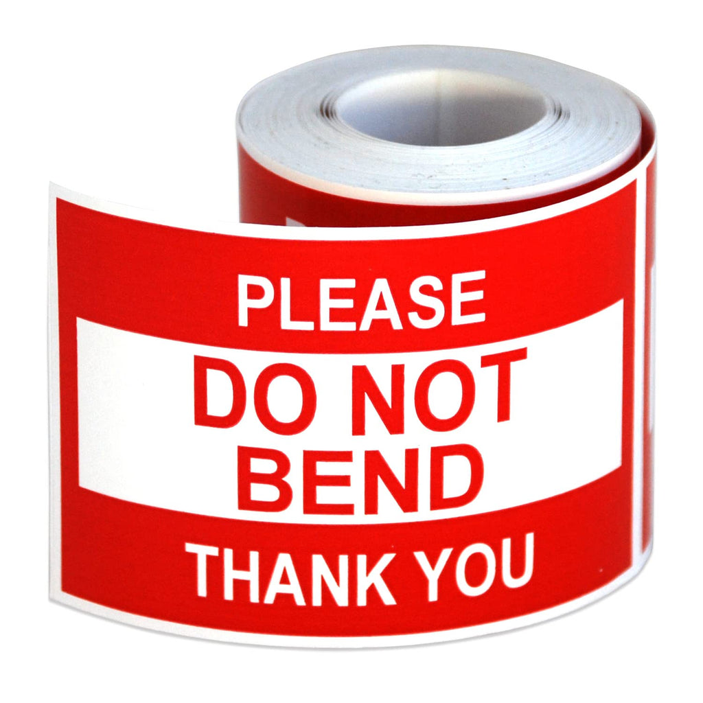 1200 Count DO NOT Bend Sticker Labels, 3 x 2 inch Rectangle
