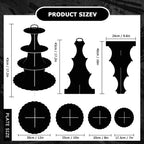 amzwkt 4-Tier Black Cardboard Cupcake Stand 1