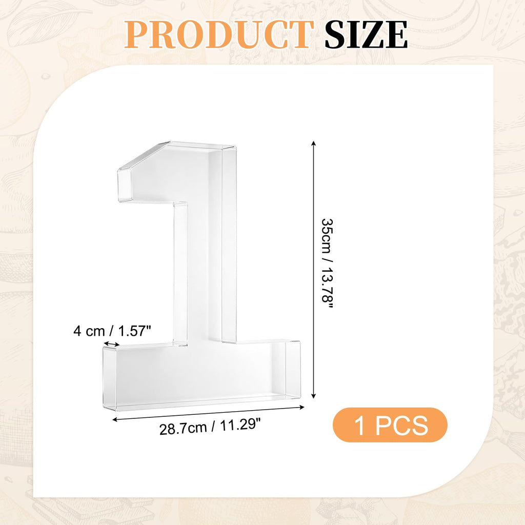uxcell 13.8 Inch Number Charcuterie Tray, Clear Acrylic Box Reusable
