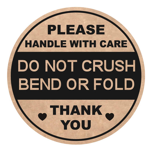 2 inch 300 PCS Do Not Crush Bend or Fold Handle with Love Labels Stickers Shipping Mailing Cartons Envelops Adhesive Labels