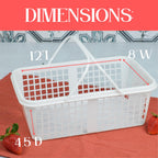 6-Quart Plastic Garden Harvest Baskets with Handles, 6 Pack