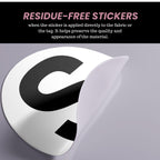 3,500 Pcs Clothing Size Stickers, 3/4 Inch Round Self-Adhesive Labels – 500 Per Roll, 7 Sizes (XS, S, M, L, XL, XXL, XXXL) – White Stickers with Black Text for Clothing and Retail Organization