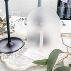Frosted Arch Table Numbers 1-5 with Stands