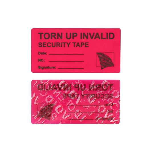 Solitary Walker 100Pcs Tamper Evident Security Void Stickers 1x2 inch Red Tamper Proof Labels Safety Torn up Invalid Seals Tape No Transfer No Damage to Protected Item