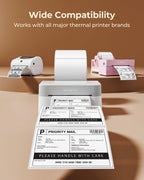 MUNBYN 4x3 Thermal Labels, 500 Sheets/1 Roll, White 4x3" 1