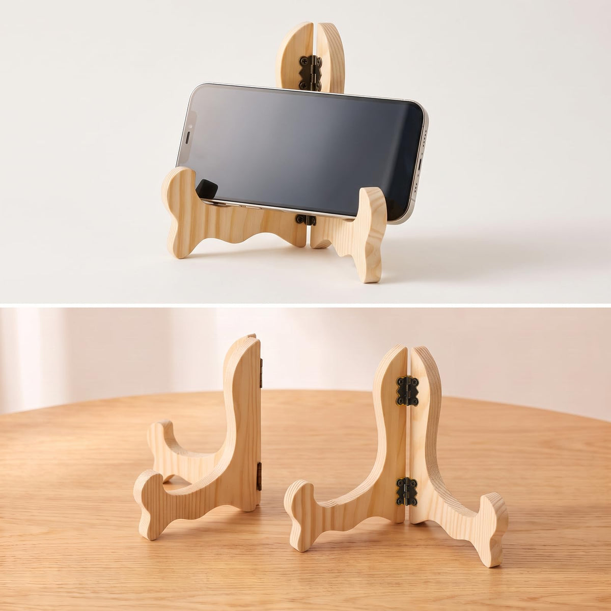 3PC 5" Small Plate Stand for Display Wooden Picture Plaque Holders