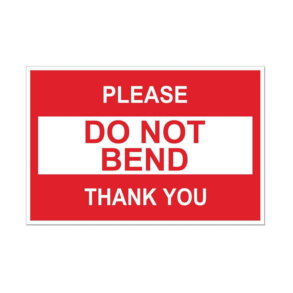 1200 Count - Please, DO NOT Bend Sticker Labels, 3 x 2 inch Rectangle Do Not Fold Labels for Handling Instructions, Shipping Warning, Fragile Shipments