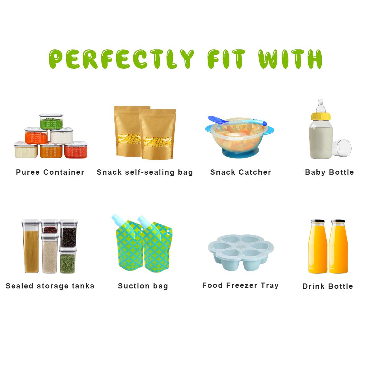 Food Containers Stickers Daycare Labels Removable Waterproof Labels for Kitchen Kids Bottle 108Pcs