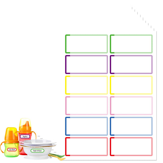 120 Pcs Daycare Labels,Reusable Waterproof Baby Bottle Labels Multipurpose School Name Labels for Kids Water Bottles Lunch Box (120) 120