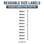 1250pcs Clothing Size Strip Labels Box Set Box Set (1250 ct)