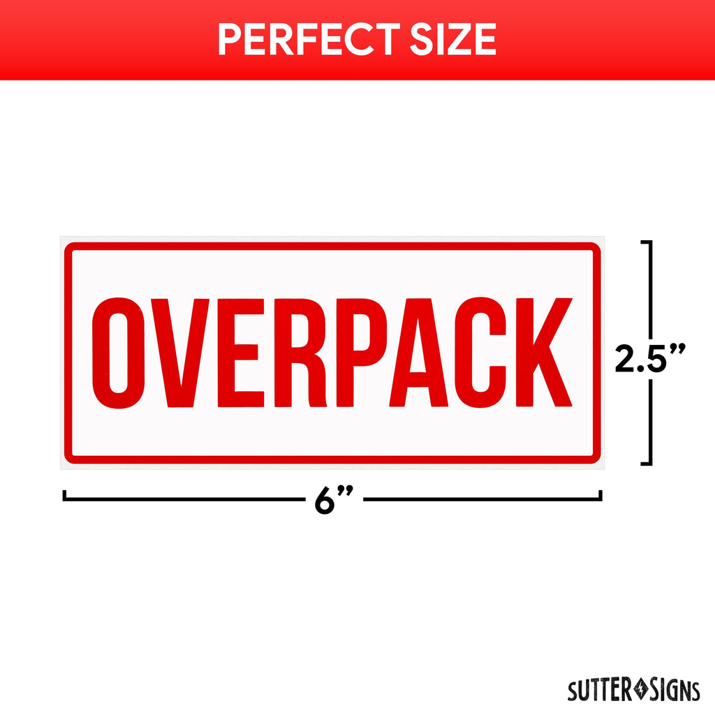 500pcs Overpack Stickers for Shipping Receiving