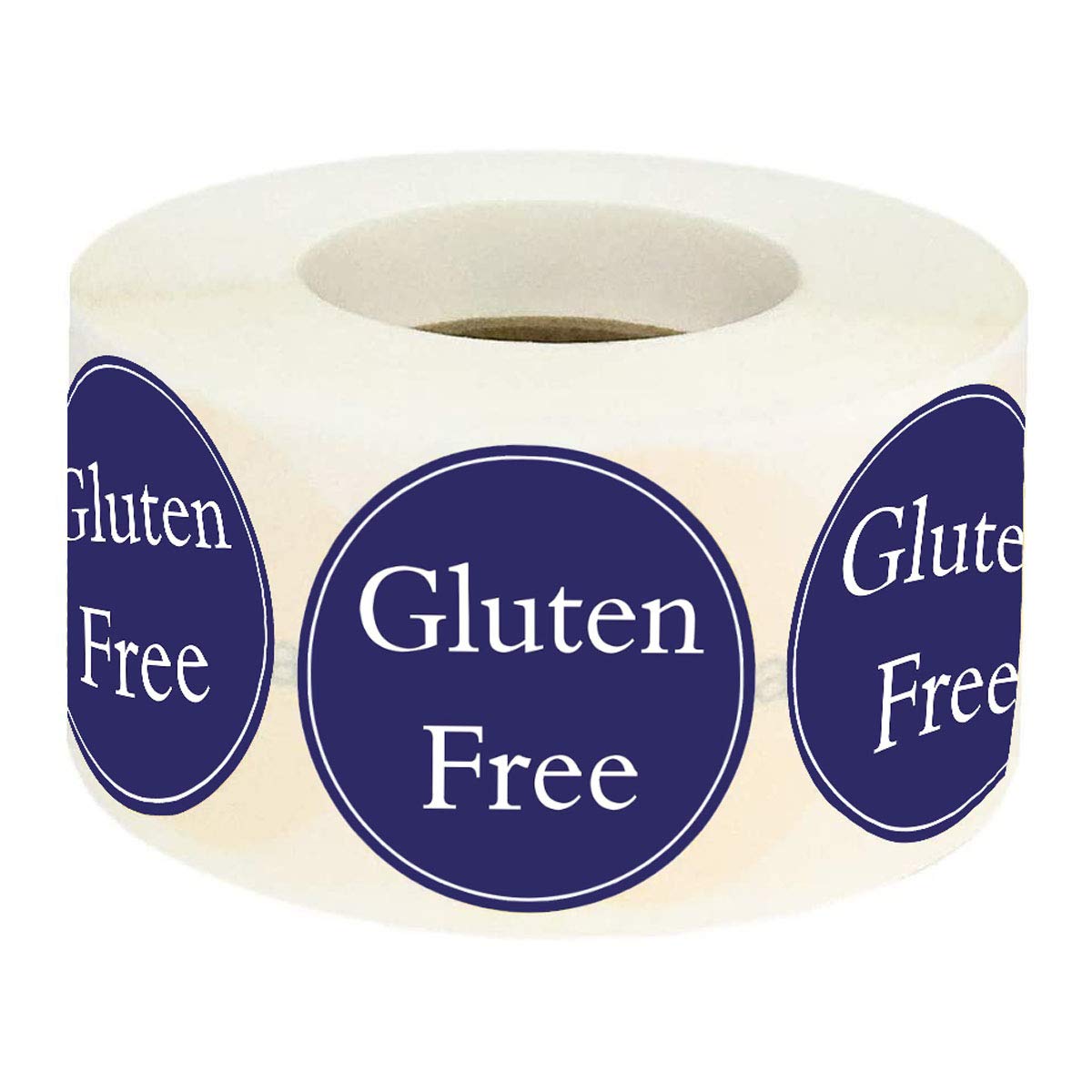 Gluten Free Labels, 1.25 Inch Gluten Free Food Rotation Labels - Round Circle Dots Adhesive Stickers 500 Pcs