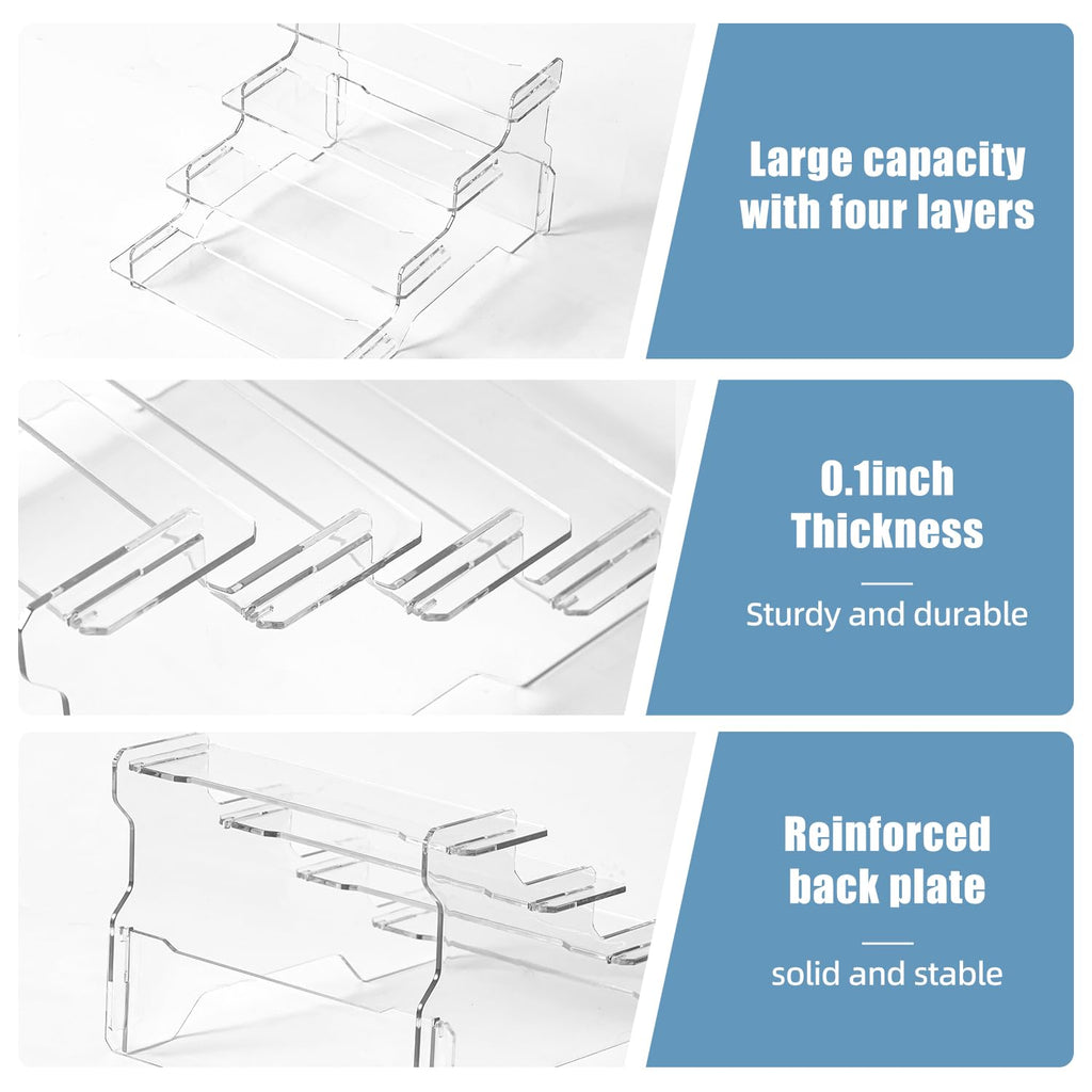 Buffet Risers, 4 Tier Display Risers,Food Risers for Buffet Table,Display Risers for Cake Shelves Retail (2pack) 2pack