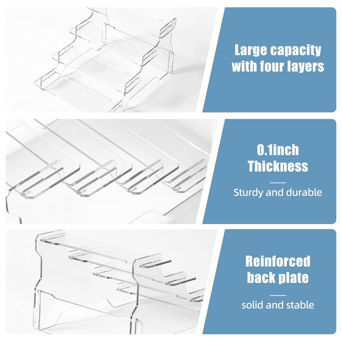 Buffet Risers, 4 Tier Display Risers,Food Risers for Buffet Table,Display Risers for Cake Shelves Retail (2pack) 2pack