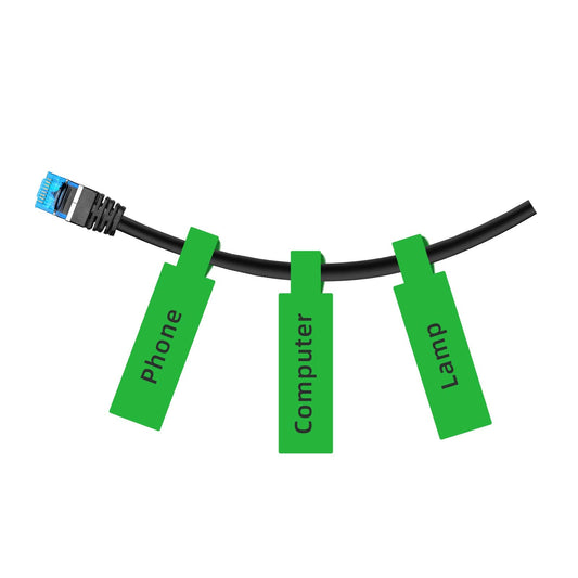 NIIMBOT Cable Label Maker Tape (0.49" x 4.29") Printer Sticker Paper with Self-Adhesive for D11/D110/D101/H1S Label Maker,1 Roll of 65 (Green) Green