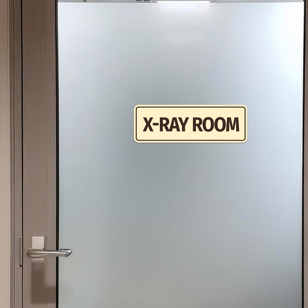 Standard X-Ray Room Sign (Brushed Silver) - Large Brushed Silver 3 x 9" - Large 1 Pack