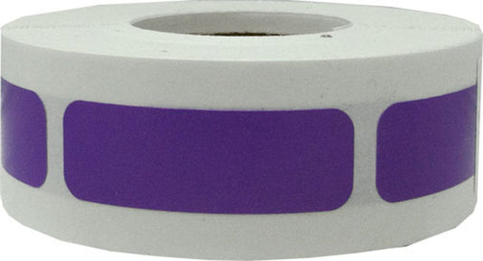 Purple Rectangle Stickers, 0.5 x 1.5 Inches in Size, 500 Labels on a Roll Purple