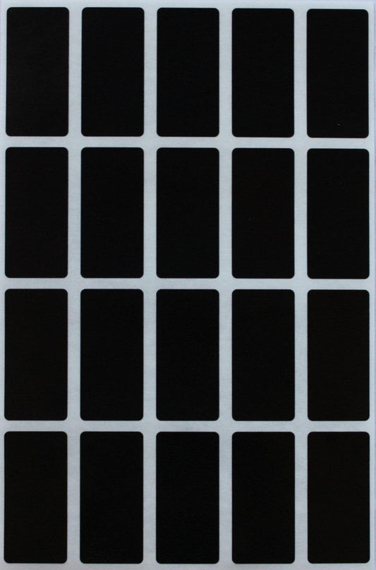 Royal Green Rectangle Shape Sticker 1.57 inch x 0.75 inch Black Stickers Rectangular Labels (40mm x 19mm) - 300 Pack