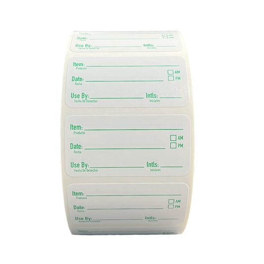 2x1 Food Labels - Kitchen & Freezer Stickers (500) 500