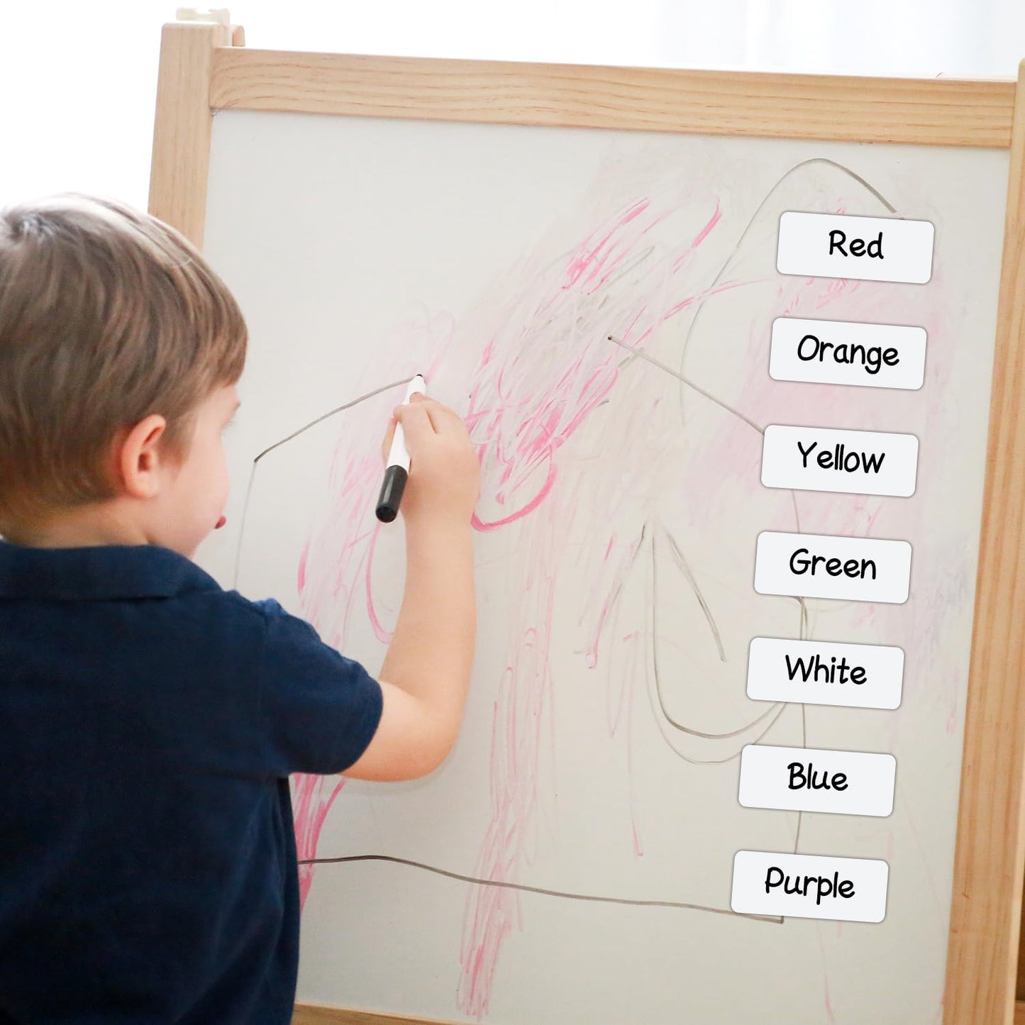 Dry Erase Magnetic Labels 3.1x1.2 Inch White, Reusable Magnetic Dry Erase Labels for Whiteboards，Pack of 40 3.1 x 1.2 Inch