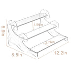 3-Tier Acrylic Display Shelf for Perfume Organizer, Cupcake Stand, Collectible Figures - Clear Fragrance Rack, Dessert Tower
