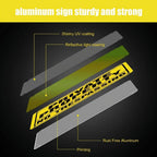 LEIFIDE 12pcs No Trespassing Private Property Signs 7 x 10 Inch Metal Reflective Aluminum No Trespassing Sign Weatherproof Warning for Property Security(High Visibility, Bright Yellow, Black)