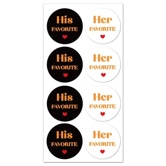 Remarkable His Favorite & Her Favorite Wedding Stickers,96-Pack Rustic Wedding Favor Stickers Labels (1.5 inch) 1.5 inch