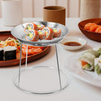 Hemoton Seafood Display Stand Stainless Steel Seafood Rack
